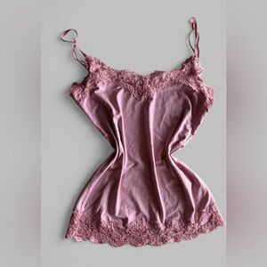 Pink Lace Trim Camisole